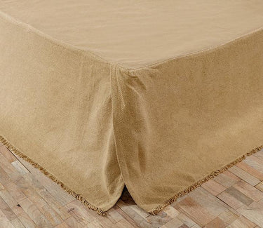 Burlap Queen Bed Skirt - The Fox Decor